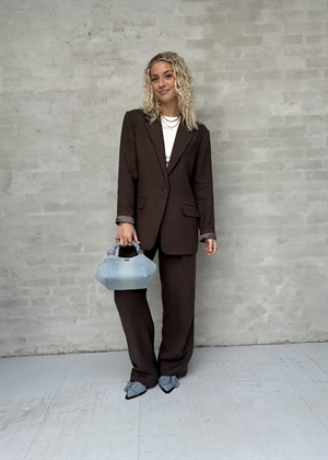 Lino new fit blazer Chocolate Brown Second Female 